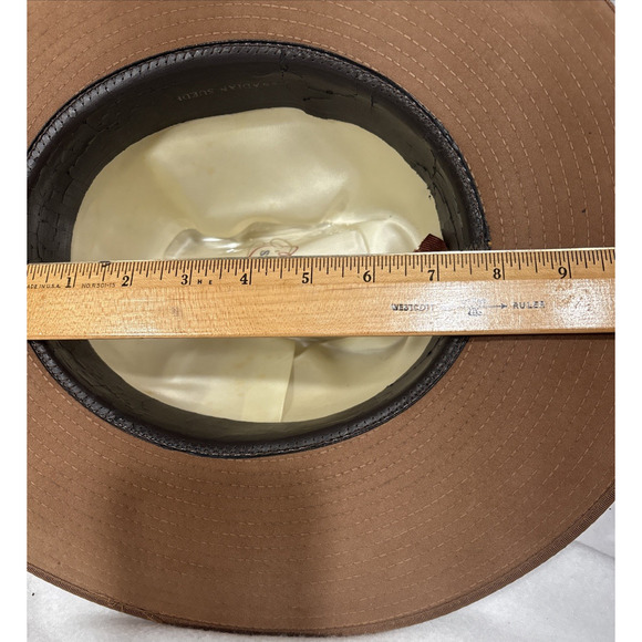 Vintage Stetson Canadian Suede Western Cowboy Hat W/Feather JBS Pin 7 1/2 main image 12